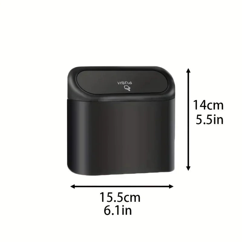 Mini Car Trash Can with Lid (Leak-Proof) – Universal Fit for All Cars