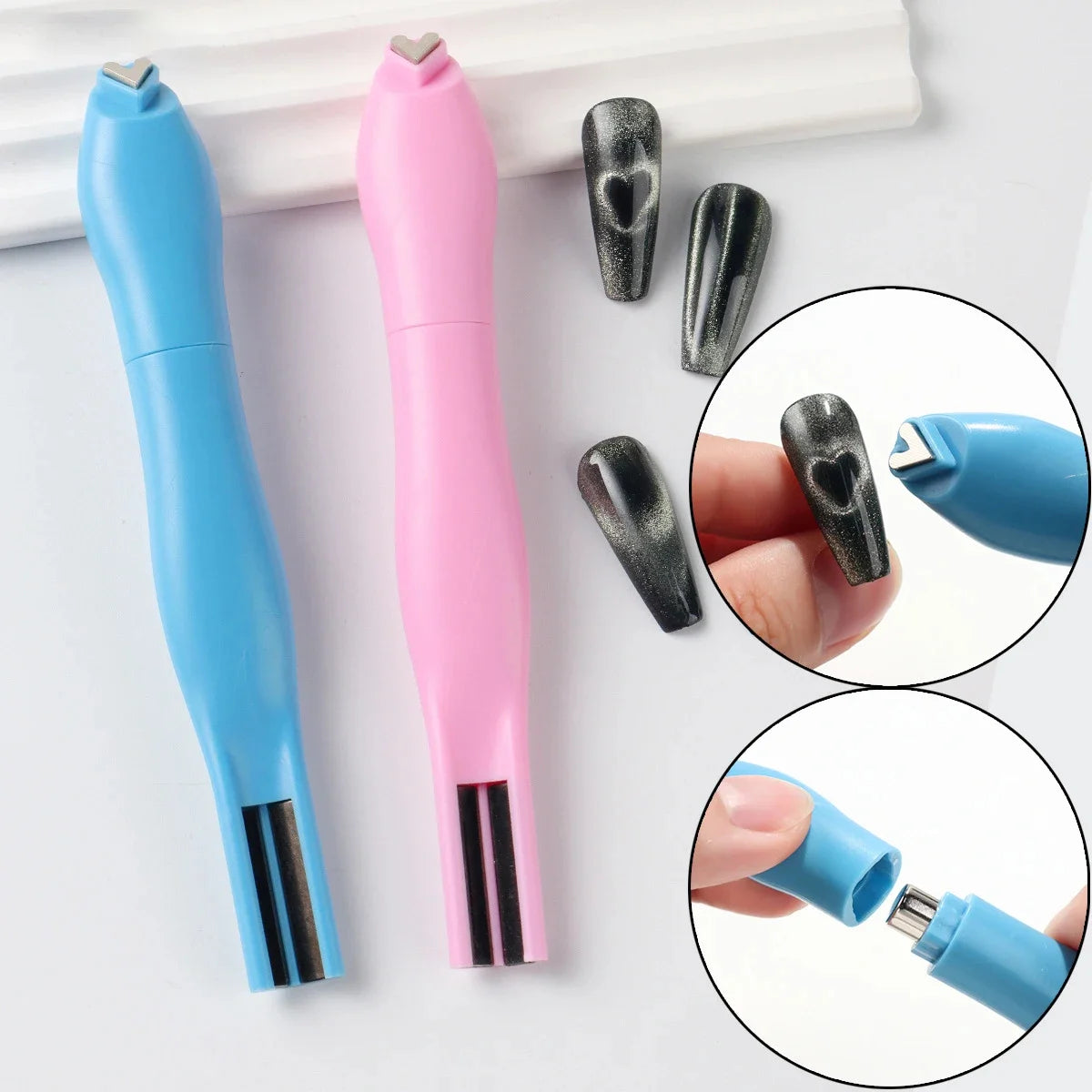 DIVERSE DEPOT™ - 3-in-1 Love Heart Nail Magnet