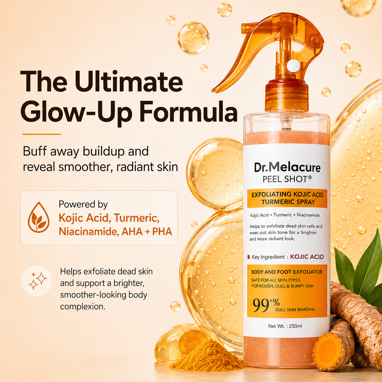 Dr. Melacure Body Kojic Acid Turmeric Peel Shot