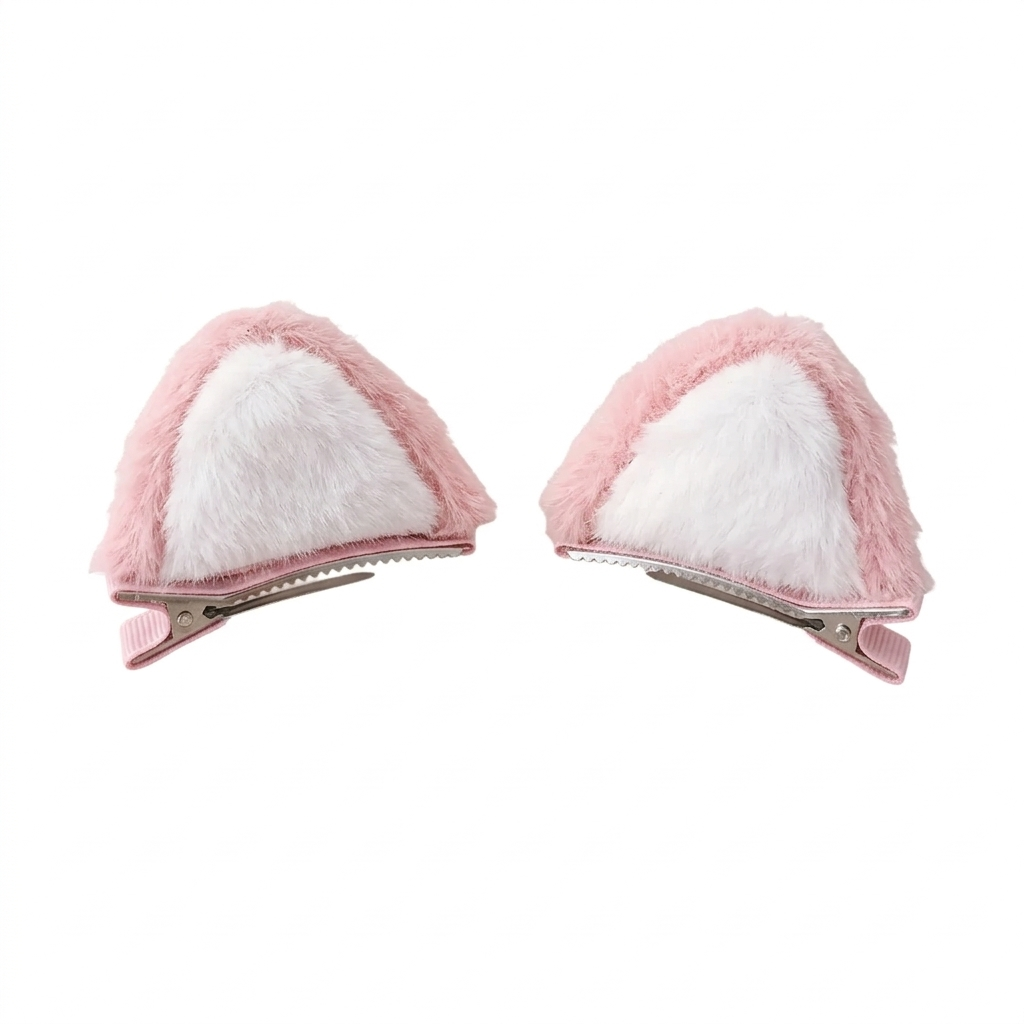 DIVERSE DEPOT™ - Cute Plush Cat Ear Hair Clips