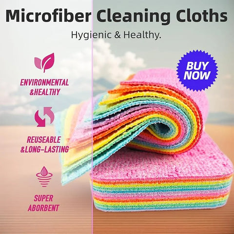 Multilayer Microfiber Reusable Cleaning Rag – Buy 1 Get 1 Free - diverse depot official
