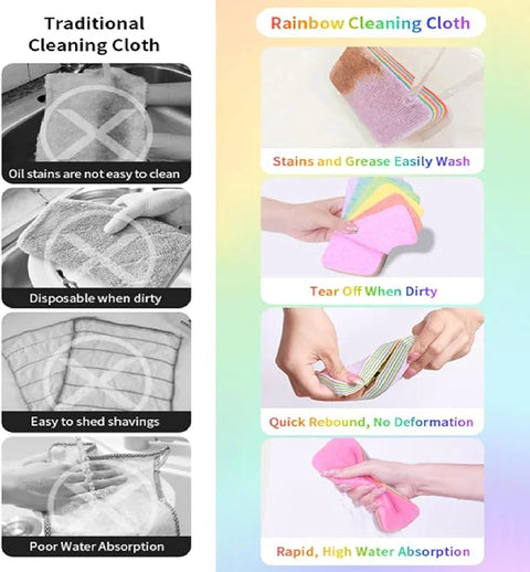 Multilayer Microfiber Reusable Cleaning Rag – Buy 1 Get 1 Free - diverse depot official