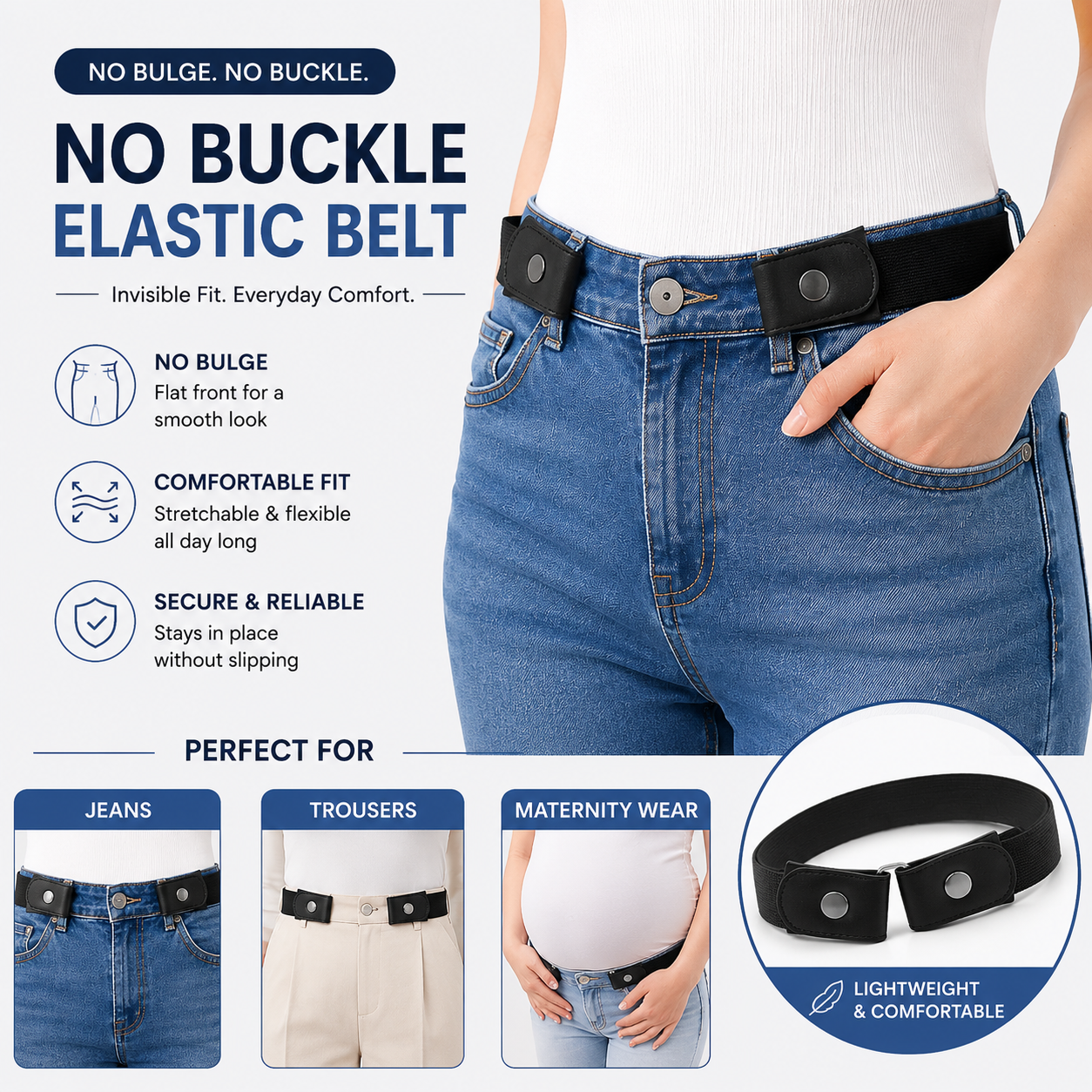 DIVERSE DEPOT™ - Invisible Stretch Comfort Belt