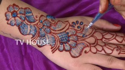 DIVERSE DEPOT™ - Sparkle Shine Glitter Mehndi Set
