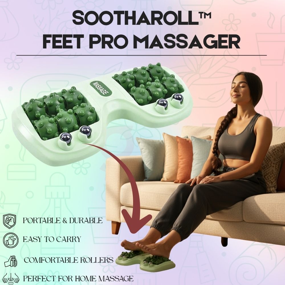 DIVERSE DEPOT™ - Dual Roller Relaxing Foot Therapy Massager