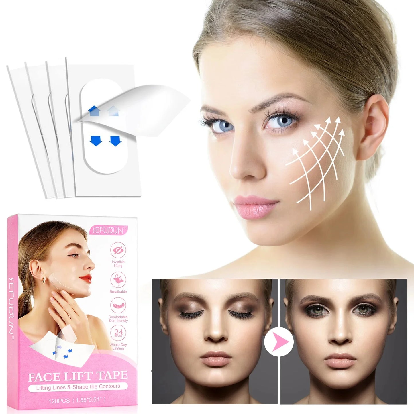 DIVERSE DEPOT™ - Invisible Jawline & V-Line Face Lift Tape