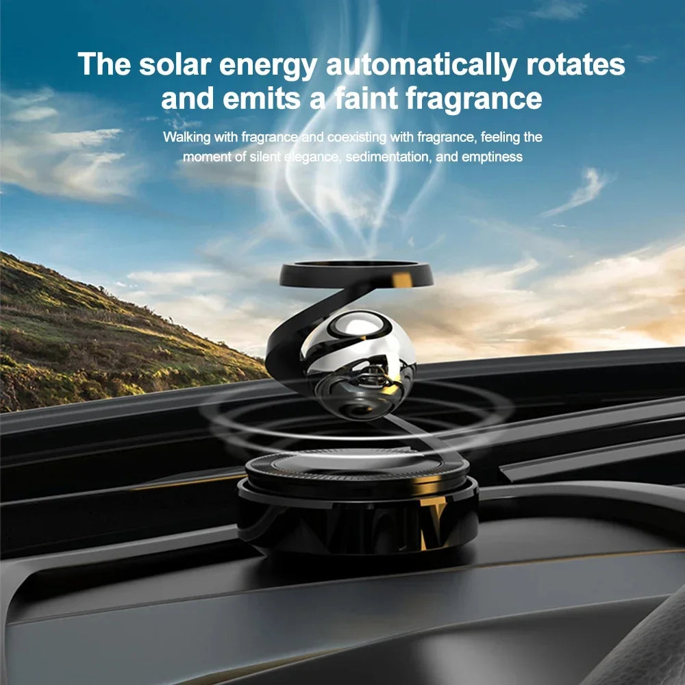 Solar Powered Levitating Car Air Freshener | Luxury Aromatherapy Diffuser | USA Imported