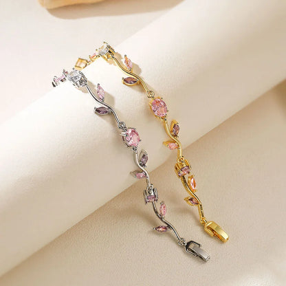 DIVERSE DEPOT™ - Elegant Crystal Flower Bracelet for Women