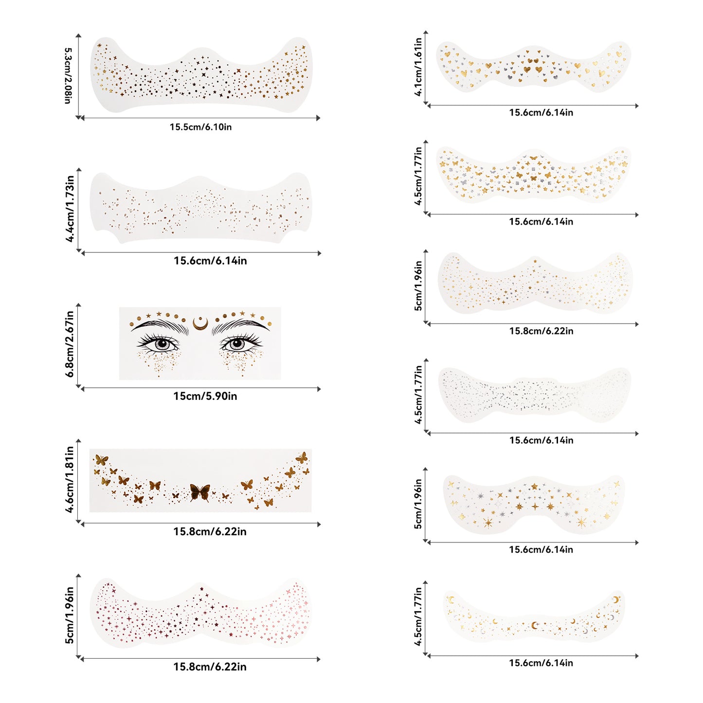 DIVERSE DEPOT™ - Face Glitter Beauty Stickers