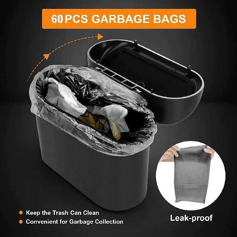 Mini Car Trash Can with Lid (Leak-Proof) – Universal Fit for All Cars