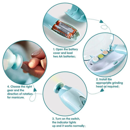 DIVERSE DEPOT™ - Electric Baby Safe Nail Trimmer | Imported Quality