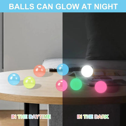 DIVERSE DEPOT™ - Glow Sticky Wall Ceiling Ball Toy
