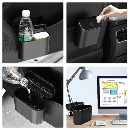 Mini Car Trash Can with Lid (Leak-Proof) – Universal Fit for All Cars