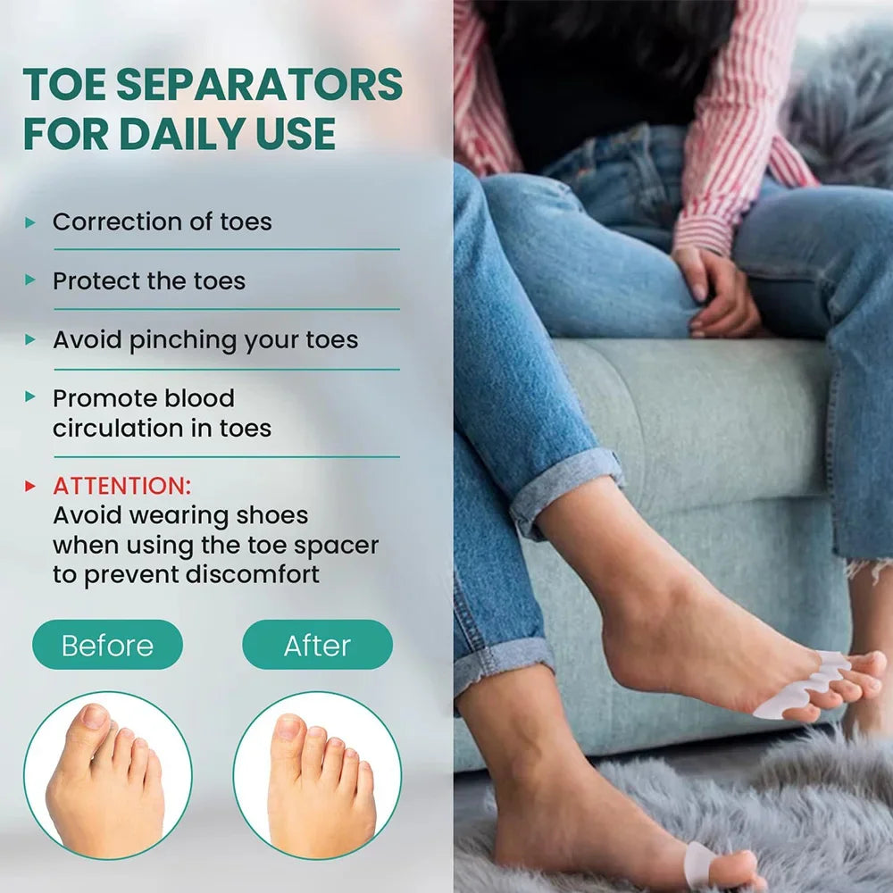 DIVERSE DEPOT™ - Soft Silicone Toe Spacer & Foot Corrector