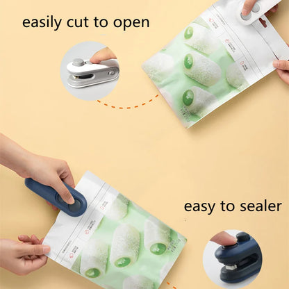 DIVERSE DEPOT™ - Rechargeable 2-in-1 Mini Heat Bag Sealer and Cutter | Imported Quality