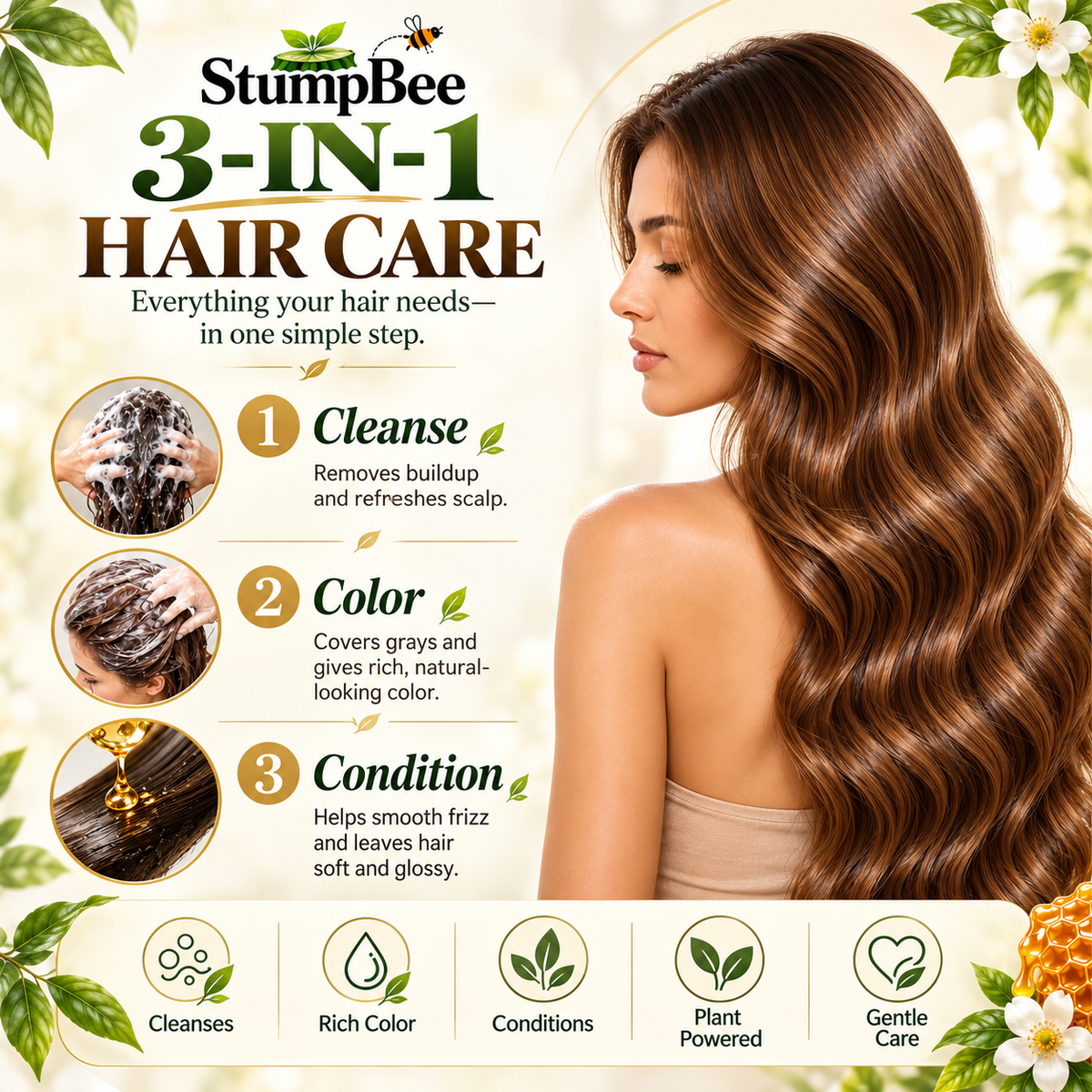 Stump Bee™ | Organic Bubble Hair Dye | Herbal Hair Dye
