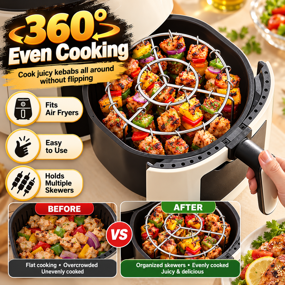 Stainless Steel Air Fryer BBQ Rack