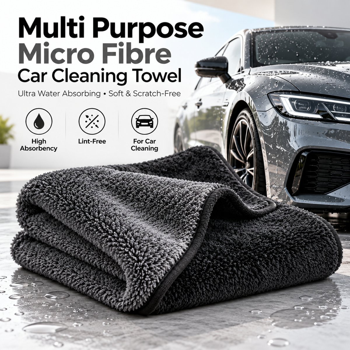 Multi Purpose Micro Fibre Car Cleaning Towel