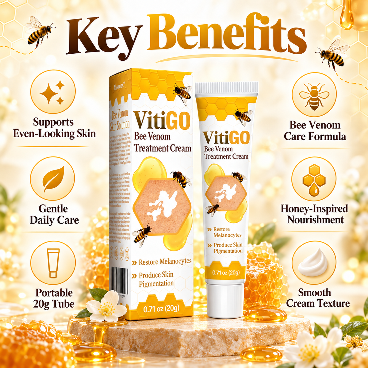 Vitiligo Treatment Cream | Bee Venom Vitiligo Treatment Ointment