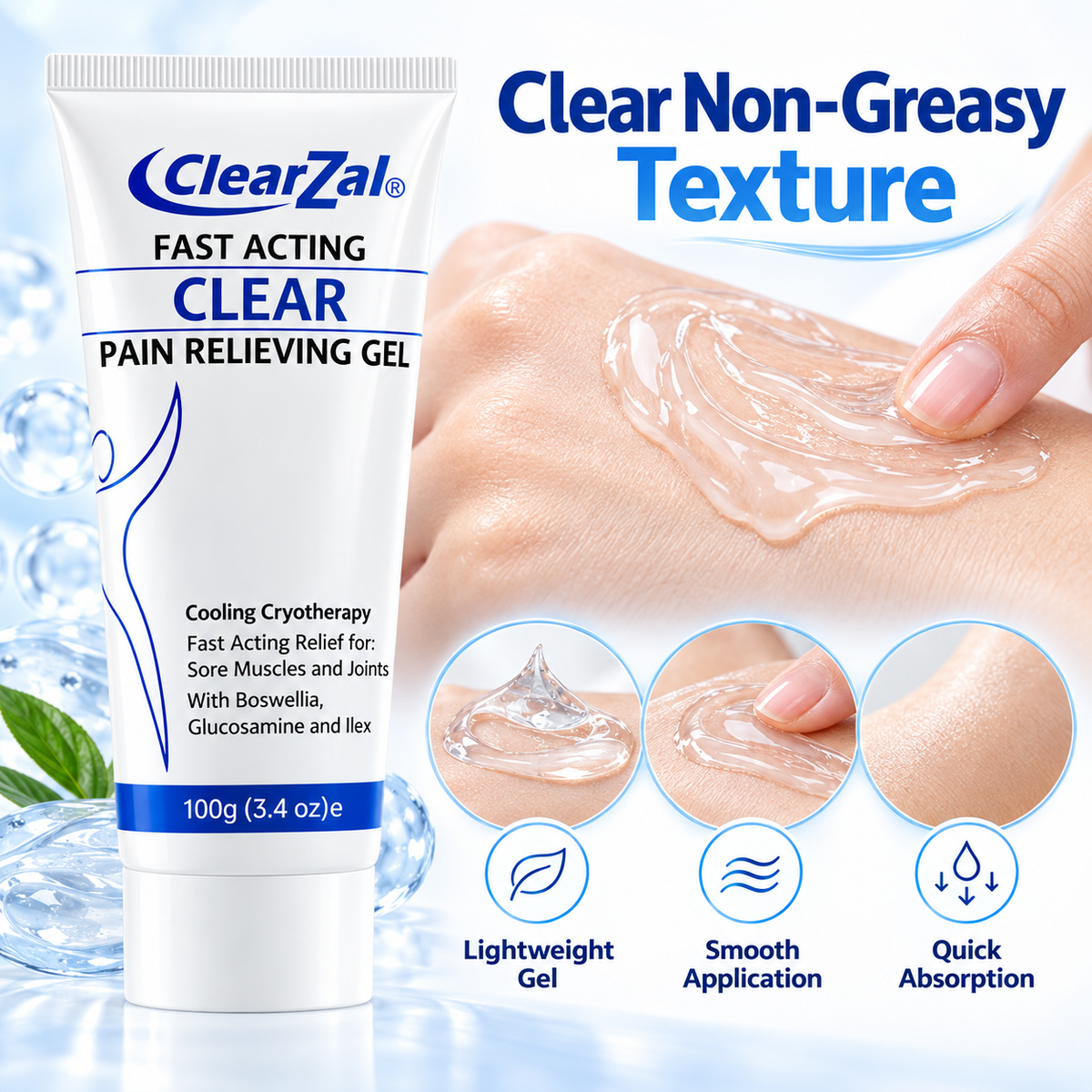 ClearZal® Pain Relieving Gel for Muscles & Joints