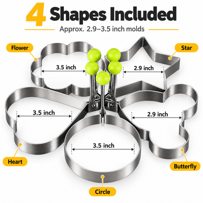 Stainless Steel Multi-Shape Egg Mold