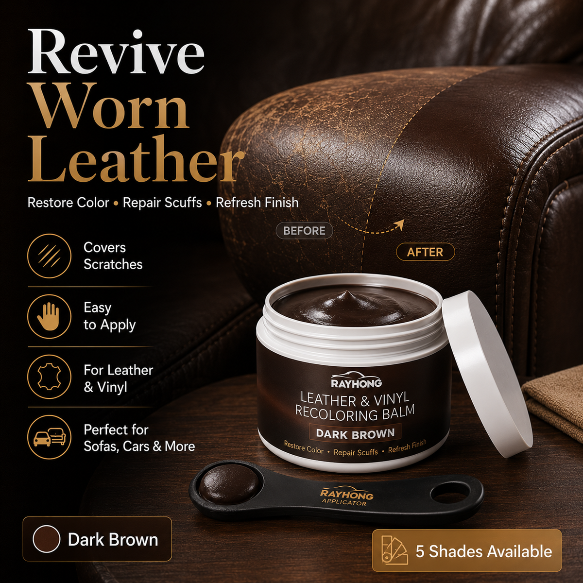 Leather Repair & Recoloring Balm