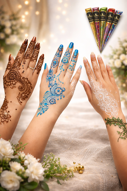 DIVERSE DEPOT™ - Sparkle Shine Glitter Mehndi Set