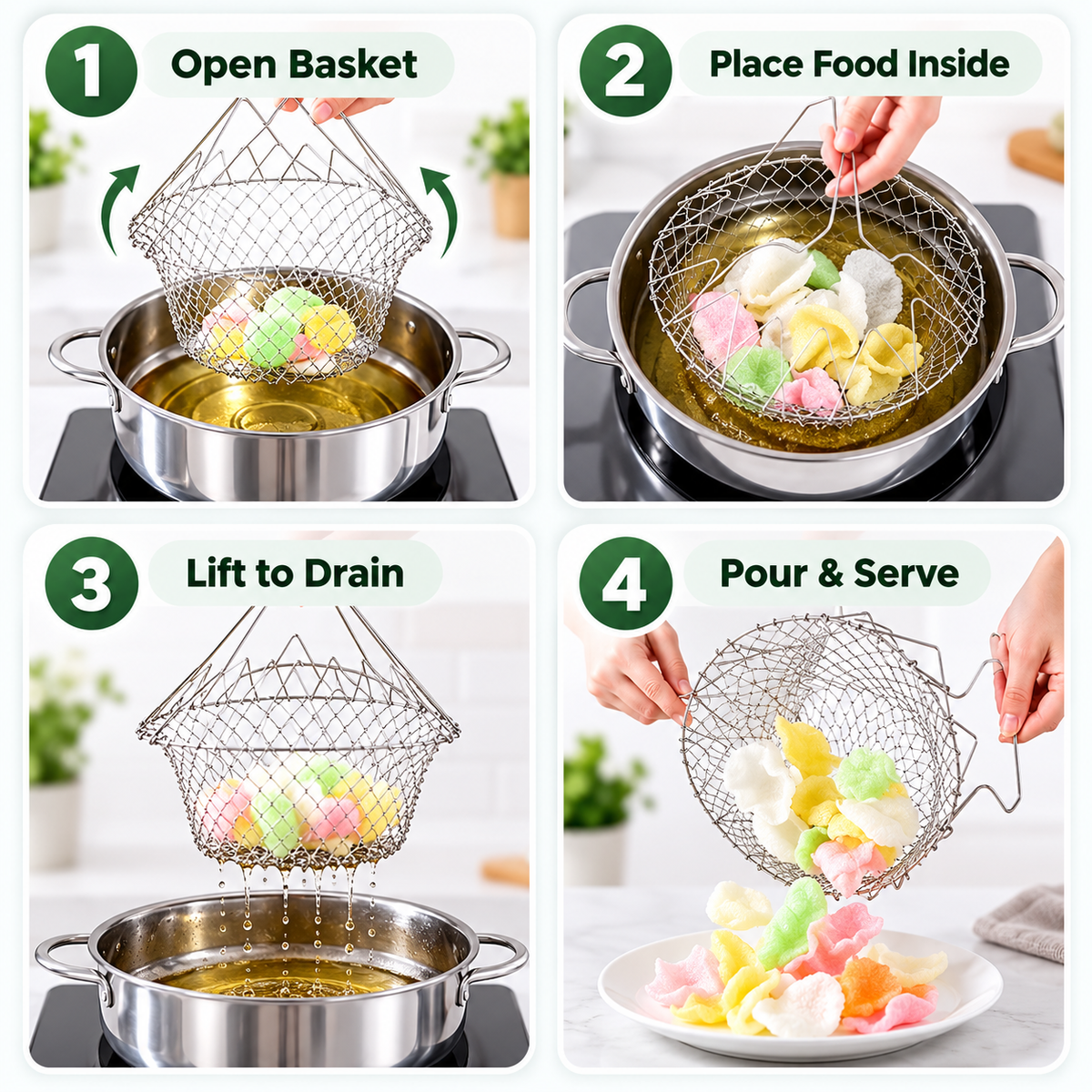 4 In 1 Chef Basket For Deep Frying