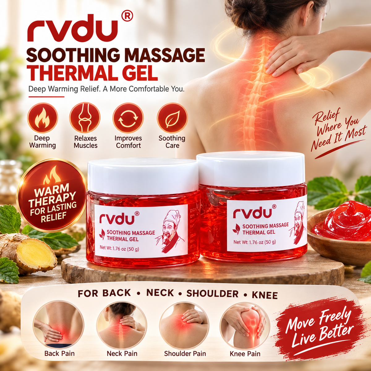 DIVERSE DEPOT® | WoodWarm Joint Pain Relief Gel