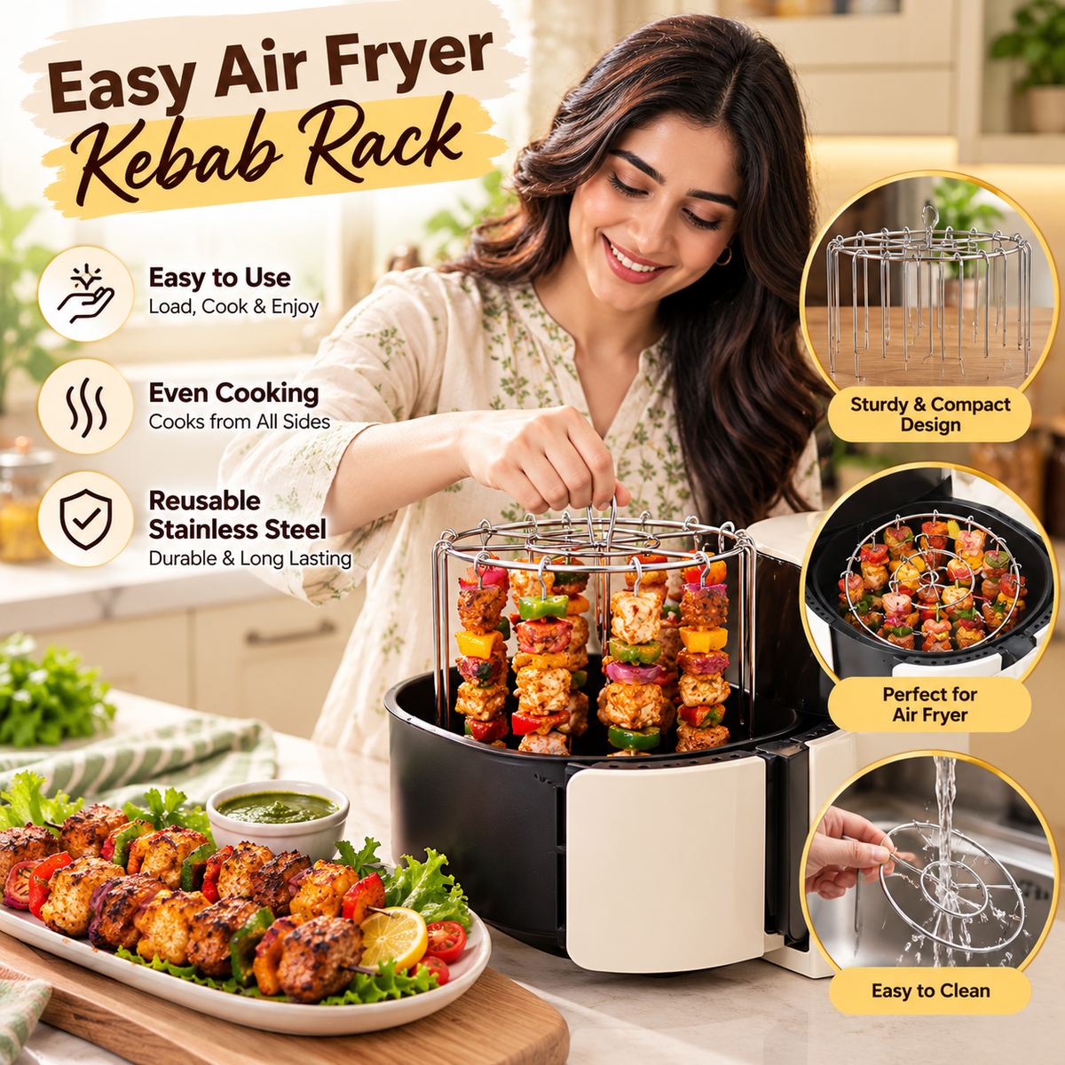 Stainless Steel Air Fryer BBQ Rack