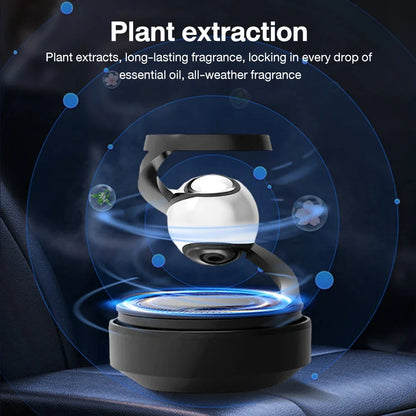 Solar Powered Levitating Car Air Freshener | Luxury Aromatherapy Diffuser | USA Imported