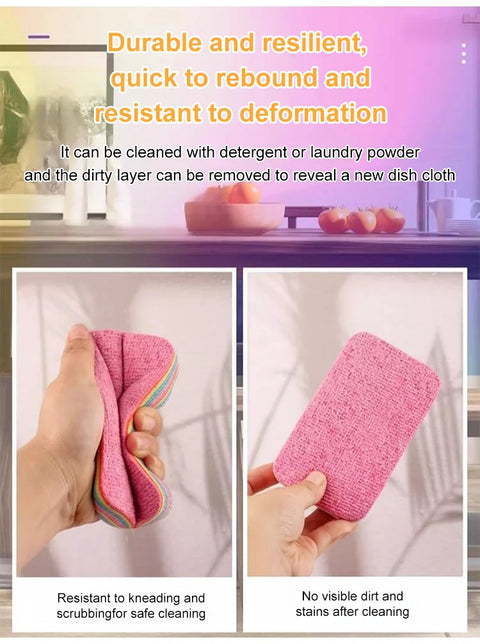 Multilayer Microfiber Reusable Cleaning Rag – Buy 1 Get 1 Free - diverse depot official