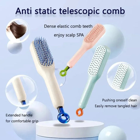 Self Cleaning Detangling Hair Brush – Buy 1 Get 1 Free - diverse depot official