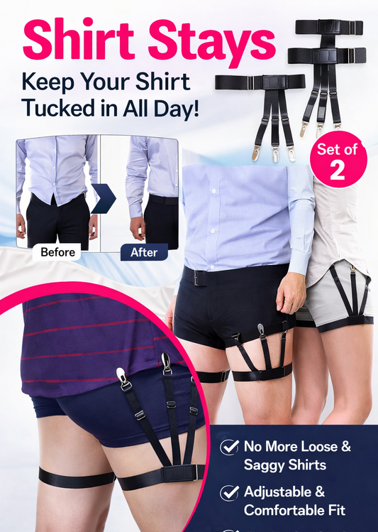 DIVERSE DEPOT™ - Adjustable Shirt Stays Tuck Holder