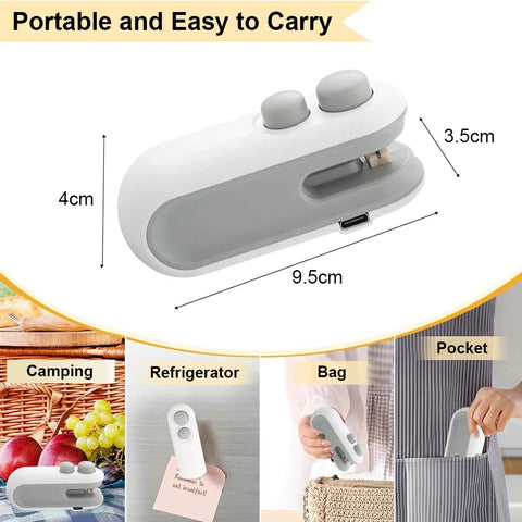 Rechargeable 2-in-1 Portable Mini Sealer & Cutter - diverse depot official