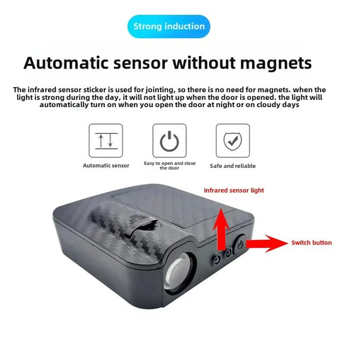 Imported Wireless Car Door Projector | Auto Sensor Welcome Light | 7-Days Free Replacement