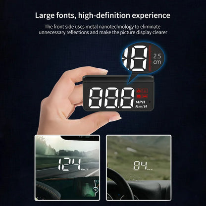 Smart Car GPS Heads-Up Display – Advanced Digital HUD for Real-Time Driving Data | 7 Days Free Warranty