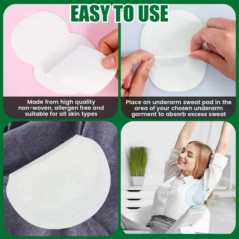 Disposable Underarm Sweat Pads - Invisible, Breathable, Anti-Odor & Comfortable - diverse depot official