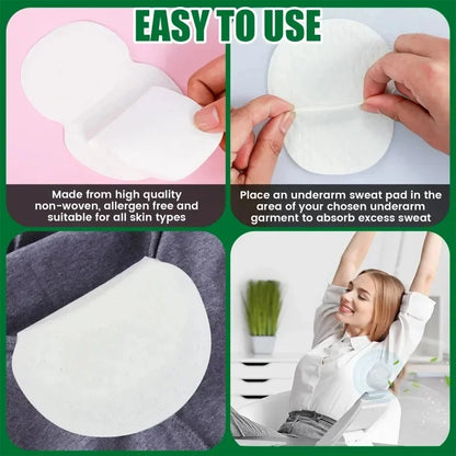 Disposable Underarm Sweat Pads - Invisible, Breathable, Anti-Odor & Comfortable - diverse depot official