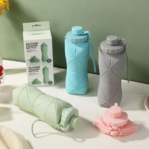 Folding Silicone Water Bottle – Leakproof, Portable & Eco-Friendly