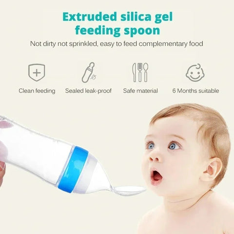 2-in-1 Baby Feeding Kit – Spoon Bottle Feeder + Fruit Pacifier | 7 Days Warranty Included