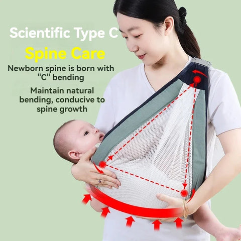 Baby Wrap Sling Carrier – Breathable Cotton Mesh Sling for Newborn to Toddler | 7 Days Warranty Included