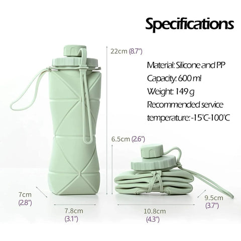 Folding Silicone Water Bottle – Leakproof, Portable & Eco-Friendly