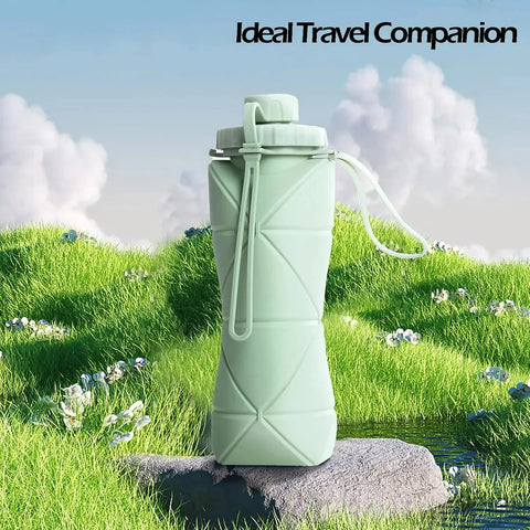 Folding Silicone Water Bottle – Leakproof, Portable & Eco-Friendly