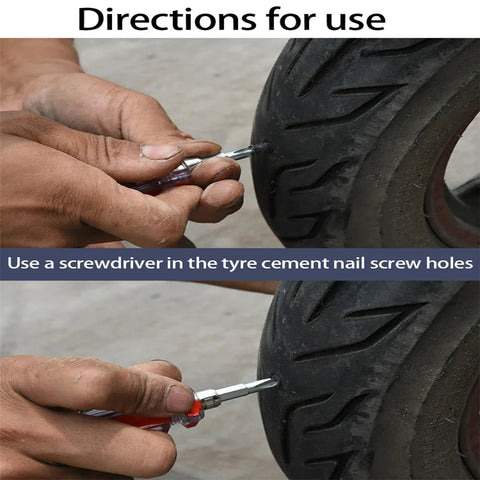 Instant Tyre Repair Nail – Fix Punctures in Seconds! | For Cars, Bikes & More - (Imported)