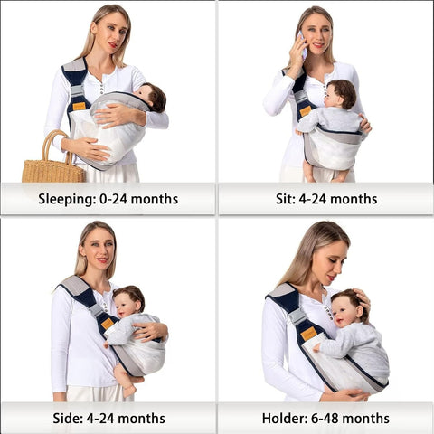 Baby Wrap Sling Carrier – Breathable Cotton Mesh Sling for Newborn to Toddler | 7 Days Warranty Included