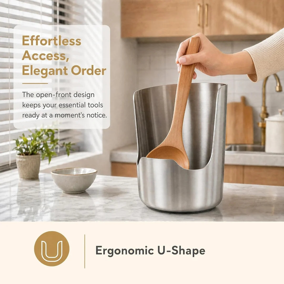 304 Stainless Steel Kitchen Utensil & Pot Lid Holder