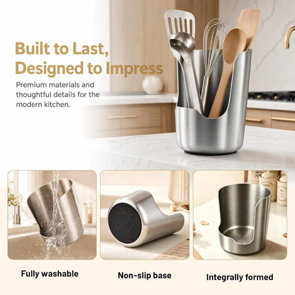 304 Stainless Steel Kitchen Utensil & Pot Lid Holder