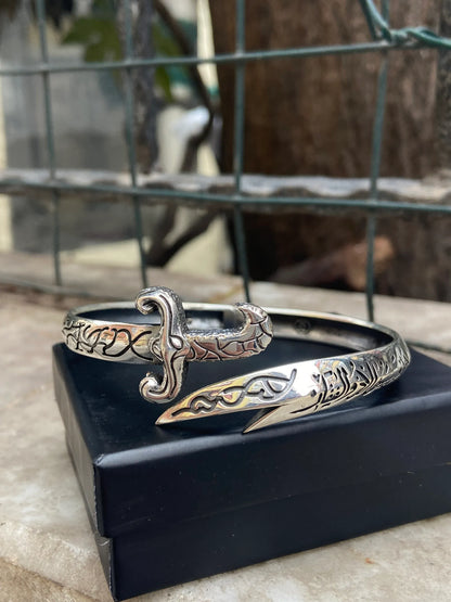 Silver Re-Sizeable Zulfiqar Kara | Zulfiqar Sword Bracelet Re-Sizeable