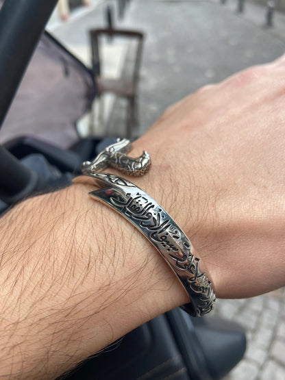 Silver Re-Sizeable Zulfiqar Kara | Zulfiqar Sword Bracelet Re-Sizeable